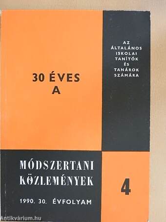 Módszertani közlemények 1990/4.