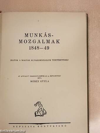 Munkásmozgalmak 1848-49