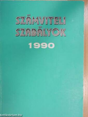 Számviteli szabályok 1990