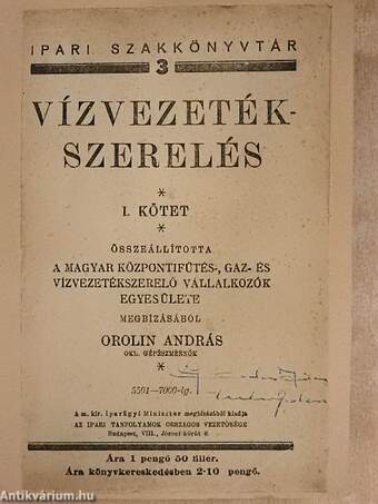 Vízvezetékszerelés I-III.