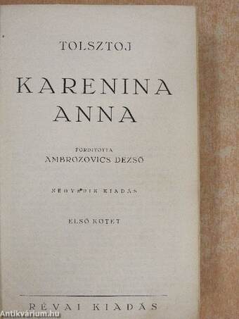 Karenina Anna I-II.