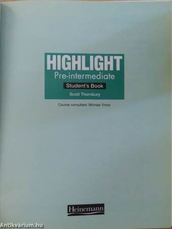 Highlight - Pre-Intermediate - Student's Book