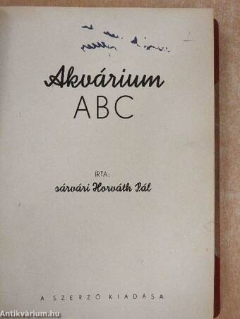 Akvárium ABC/Élet és Tudomány Évkönyve 1948.