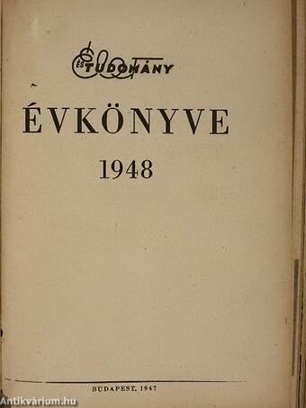 Akvárium ABC/Élet és Tudomány Évkönyve 1948.