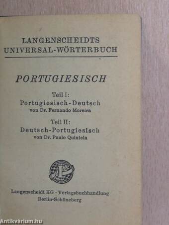 Langenscheidts Universal-Wörterbuch Portugiesisch I-II.