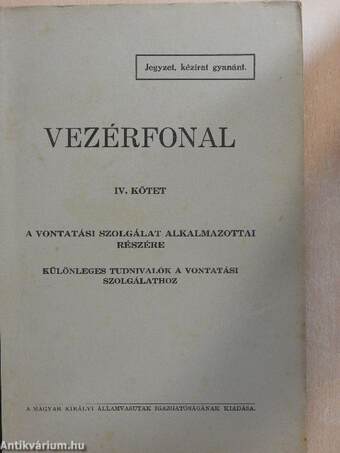 Vezérfonal IV. (töredék)