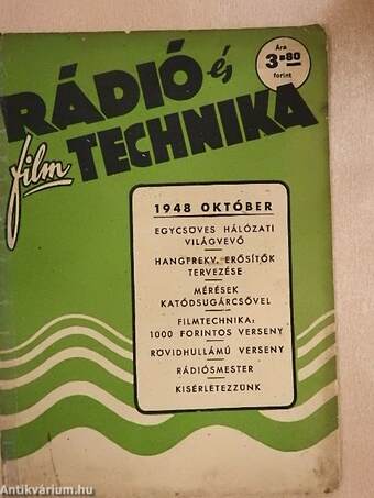 Rádió és filmtechnika 1948. október