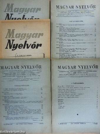 Magyar Nyelvőr 1950. január-december