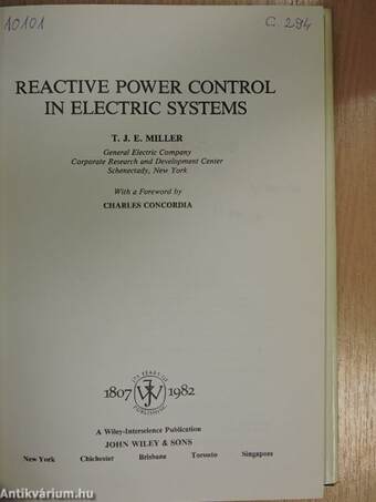 Reactive power control in electric systems