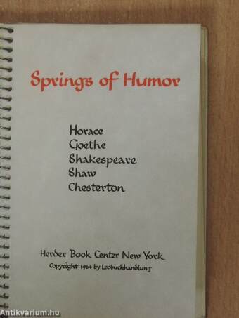 Springs of Humor