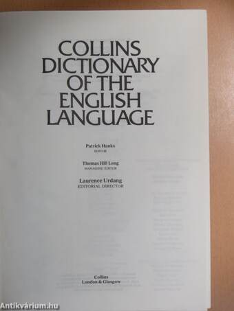 Collins Dictionary of the English Language