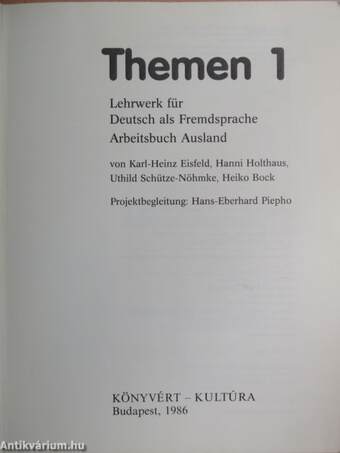 Themen 1 - Arbeitsbuch