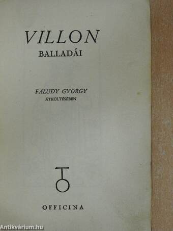 Villon balladái Faludy György átköltésében