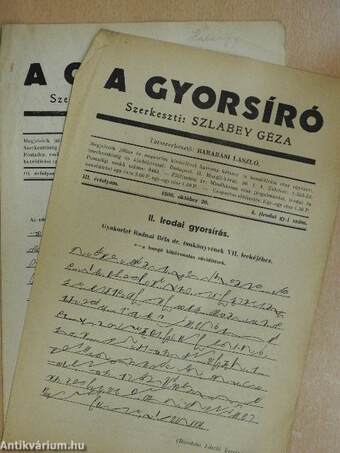 A gyorsíró 1936. október 20.