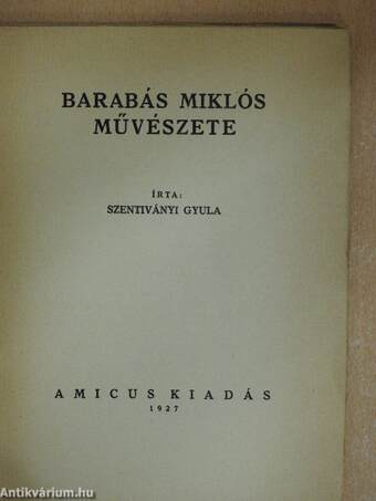 Barabás Miklós művészete