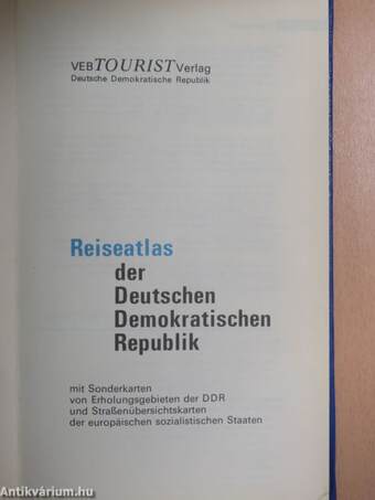 Reiseatlas der Deutschen Demokratischen Republik