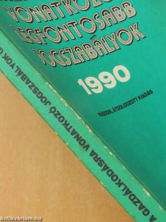 A gazdálkodásra vonatkozó legfontosabb jogszabályok 1990