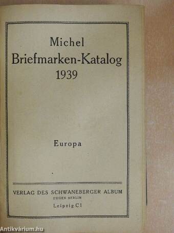 Michel Briefmarken Katalog - Europa-Übersee 1939