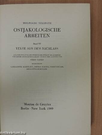 Ostjakologische Arbeiten III.