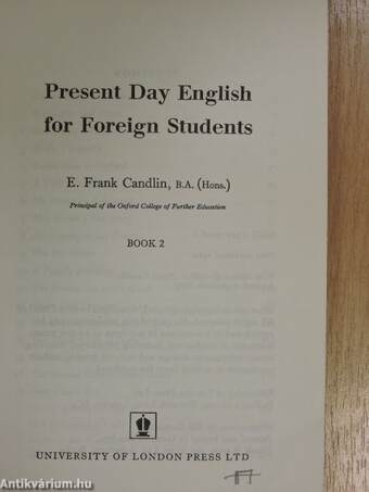 Present Day English for Foreign Students Book 2.