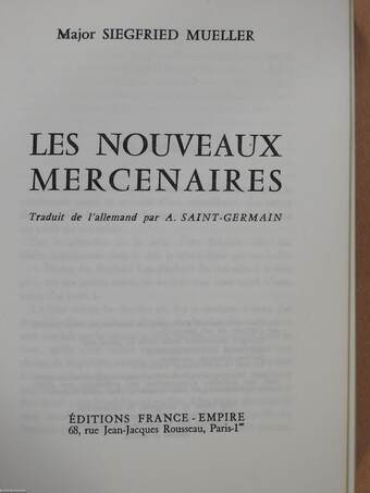 Les nouveaux mercenaires (dedikált példány)