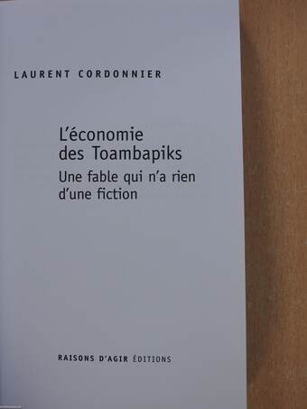 L'économie des Toambapiks (dedikált példány)