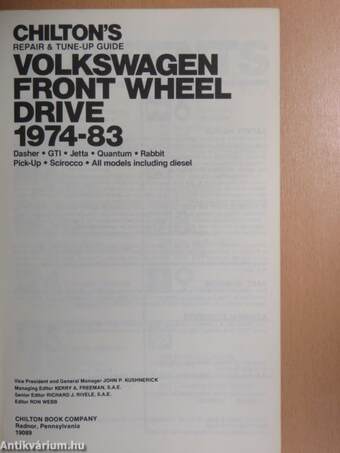 Volkswagen Front Wheel Drive 1974-1983