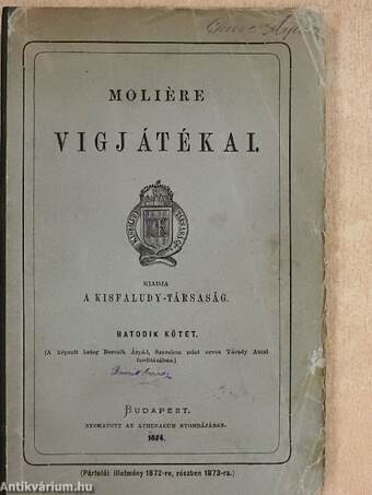 Moliére vigjátékai VI.