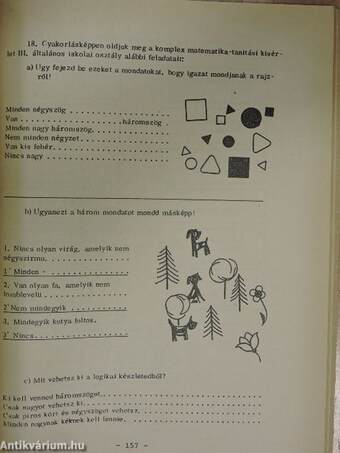 Logika a matematika szakos hallgatók részére