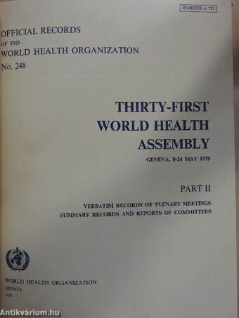 Thirty-First World Health Assembly Geneva, 8-24 May 1978 II.