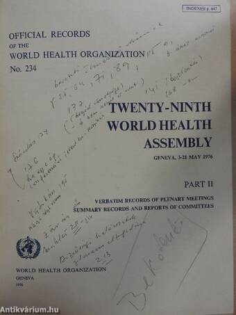 Twenty-Ninth World Health Assembly Geneva, 3-21 May 1976 II.