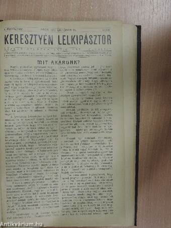 Keresztyén lelkipásztor 1915-1916. (nem teljes évfolyam)