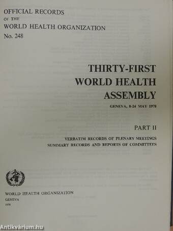 Thirty-First World Health Assembly Geneva, 8-24 May 1978 II.