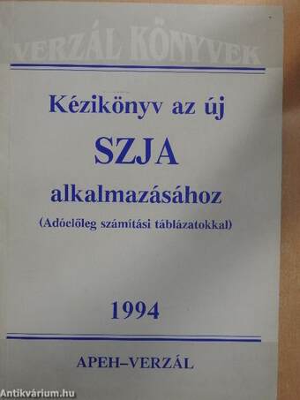 Kézikönyv az új SZJA alkalmazásához 1994