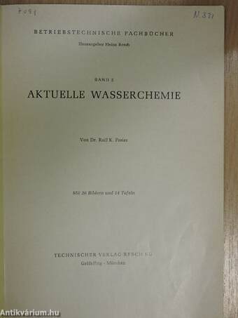 Aktuelle Wasserchemie