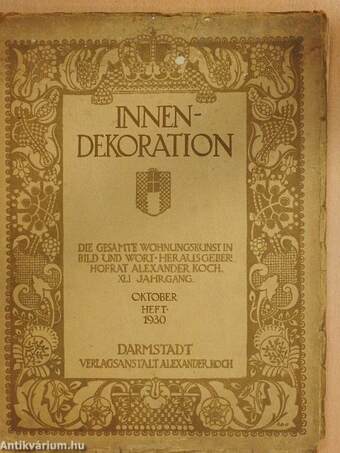 Innen-dekoration 1930. Oktober (rossz állapotú)