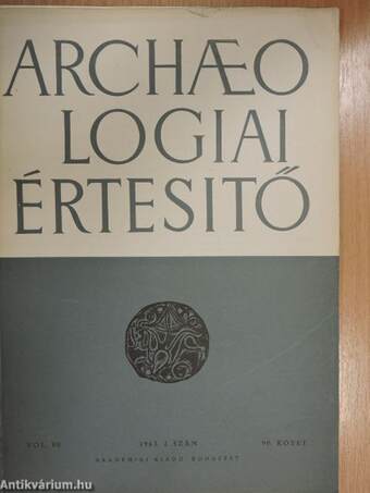 Archaeologiai értesítő 1963/2.