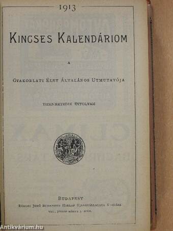 Kincses Kalendáriom 1913