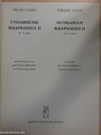 Ungarische Rhapsodien II./Hungarian Rhapsodies II.