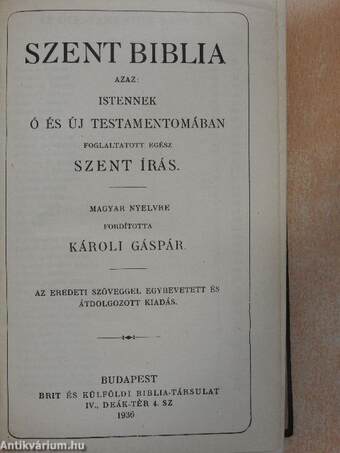 Szent Biblia