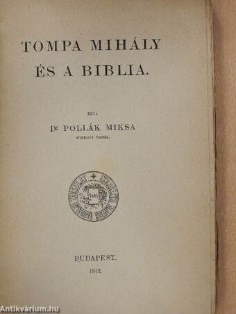 Tompa Mihály és a Biblia