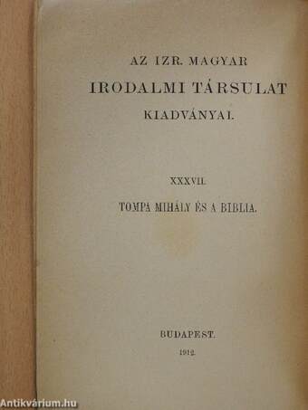 Tompa Mihály és a Biblia