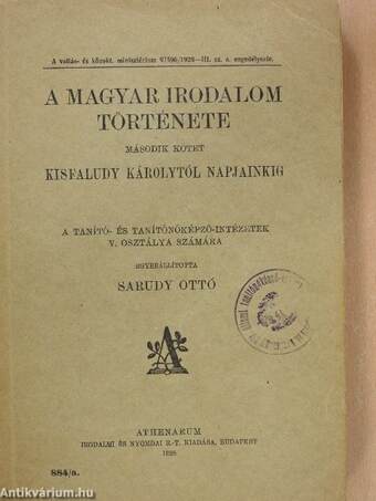 A magyar irodalom története II.