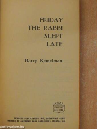 Friday The Rabbi Slept Late