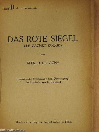 Das rote Siegel (gótbetűs) (rossz állapotú)