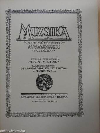 Muzsika 1929. szeptember-október