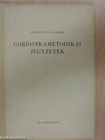 Gordonkametodikai jegyzetek