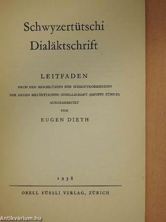 Schwyzertütschi Dialäktschrift