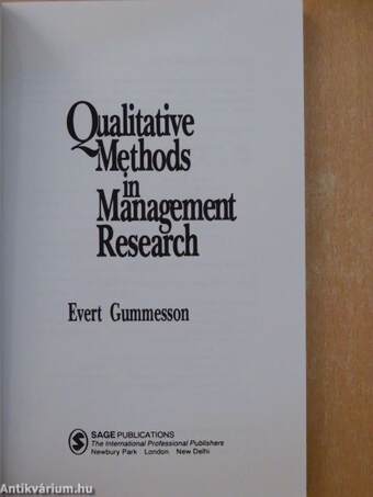 Qualitative Methods in Management Research