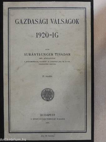 A gazdasági válságok történetének vázlata 1920-ig